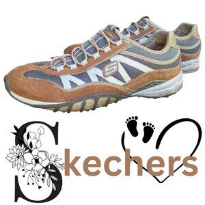 CLOSE OUT SALE! Skechers Women’s Sky Rokets-Fuel Tan Elastic Lace Sneaker Size 7